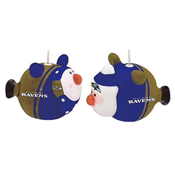 Baltimore Ravens NFL Licensed LED Santa and Snowman Christmas Ornaments - Picture 1 of 12